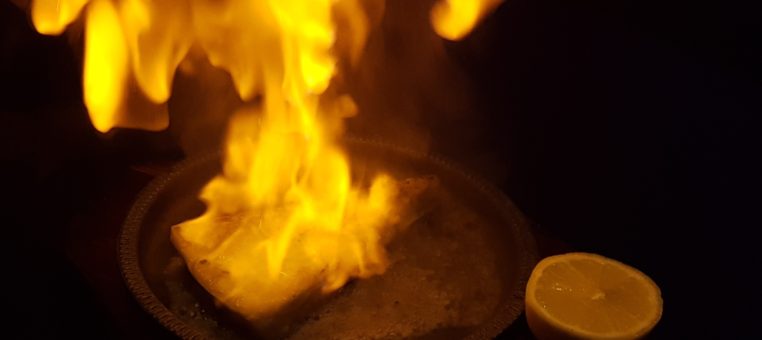 Flaming Saganaki